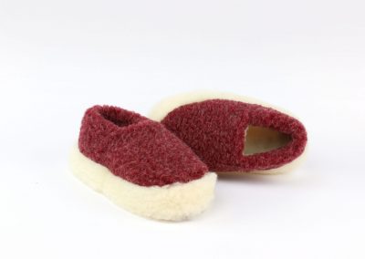 Yoko merino wool slippers - dark red