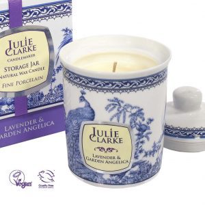 Lavender and garden angelica peacock candle