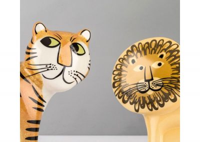 Hannah Turner ceramic tiger and lion money boxes
