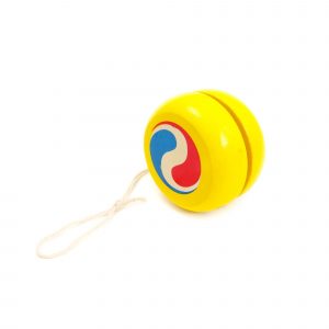 Yellow wooden yoyo