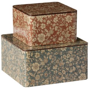 Metal boxes, blossom - 2 piece set