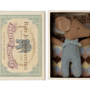 Sleepy/Wakey Mouse in a Matchbox (Blue)