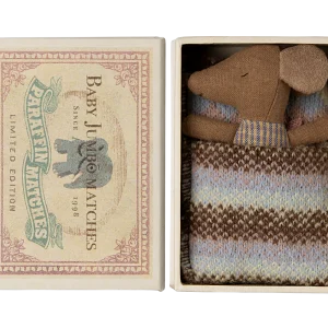 Sleepy/Wakey Baby Mouse in a Matchbox (Rose)