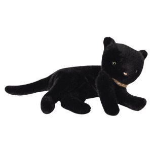 Sleeping Kitten Plush, Medium - Black