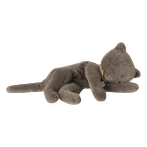 Sleeping Kitten Plush, Medium - Grey