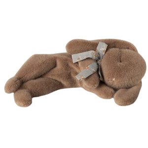 Sleeping Bunny Plush, Small - Soft Brown