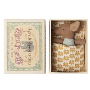 Sleepy/Wakey Baby Mouse in a Matchbox Blue (Mustard Bag)