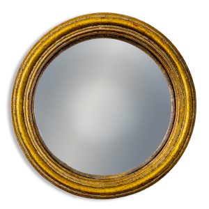 Antiqued Gold Thin Framed Small Convex Mirror (MK29)