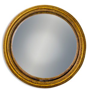 Antiqued Gold Thin Framed Large Convex Mirror (MK31)