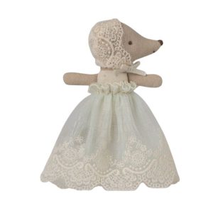 baby mouse in mint gown