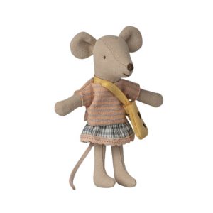 little sister mouse with bag