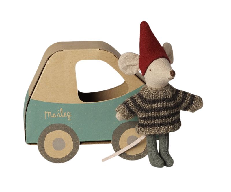 Christmas Mouse - Little Brother in Car Box