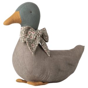 Duck with Bow - Grey